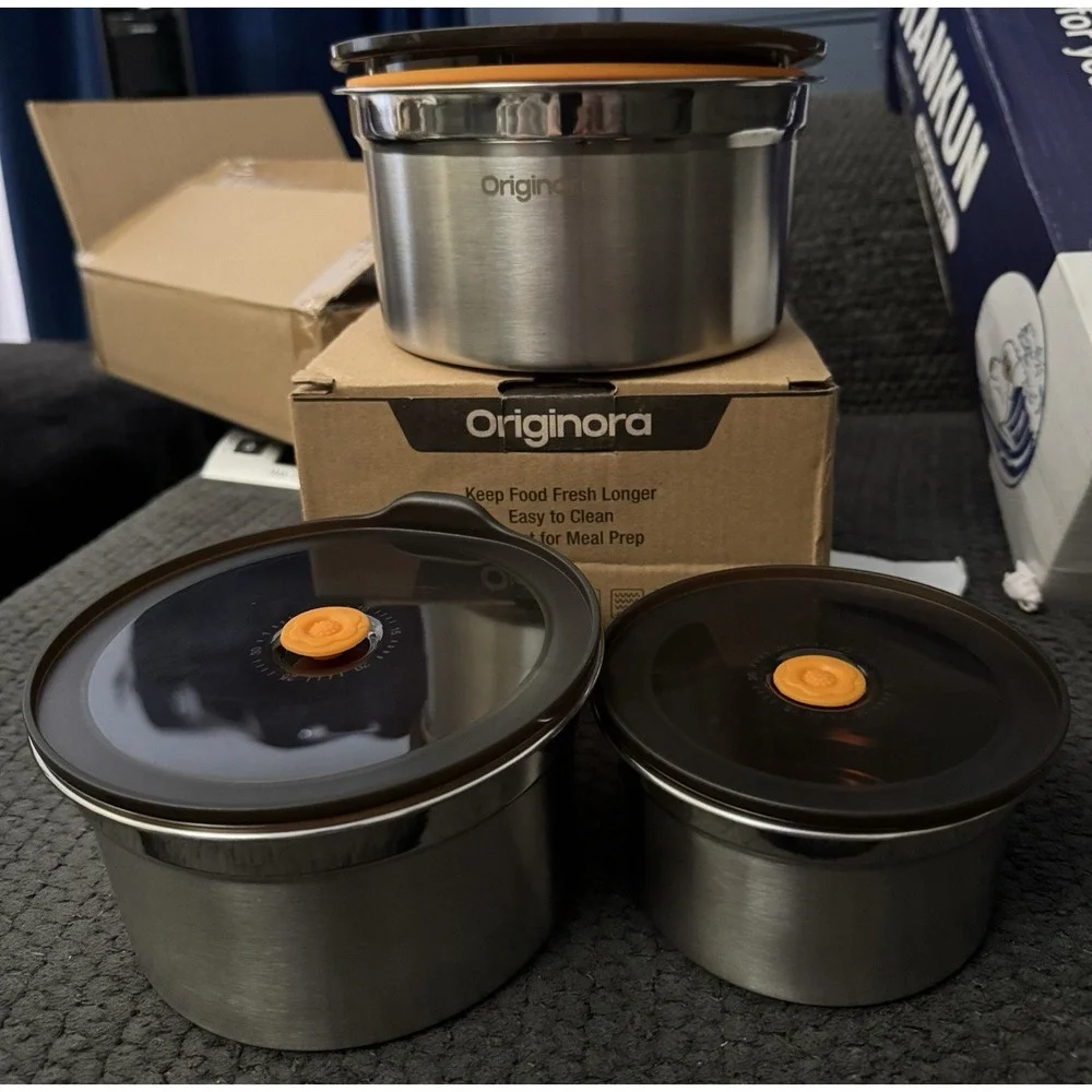 Originora Stainless Steel 3 Sizes‎ New Factory Sealed 620ml, 1200ml, 2200ml
